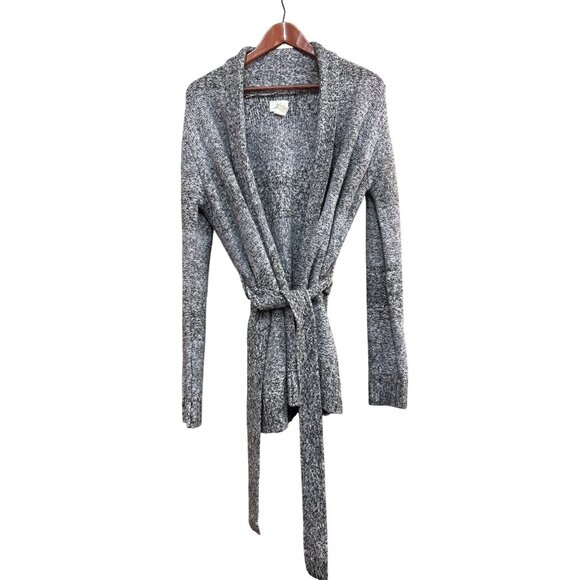 Levis Womens Open-Front Cardigan Sweater With Belt M Gray - Picture 1 of 6